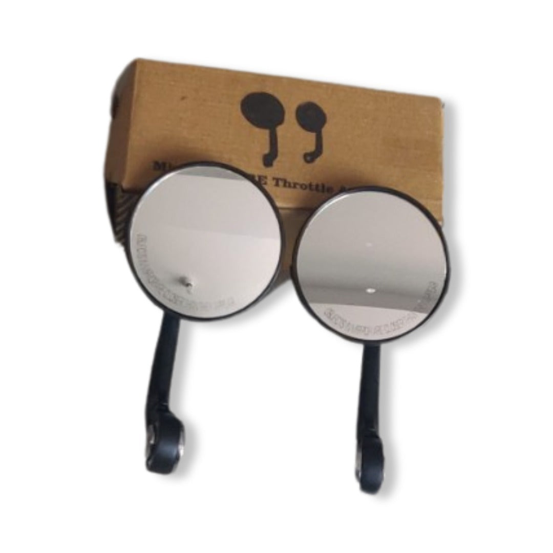 Handle Bar End Mirror For Royal Enfiled Classic /Electra / Reborn/Standard - 350/ 500, Hunter 350, Meteor 350, Super Meteor 650, Himalayan/Scram 411, Round Mirrors