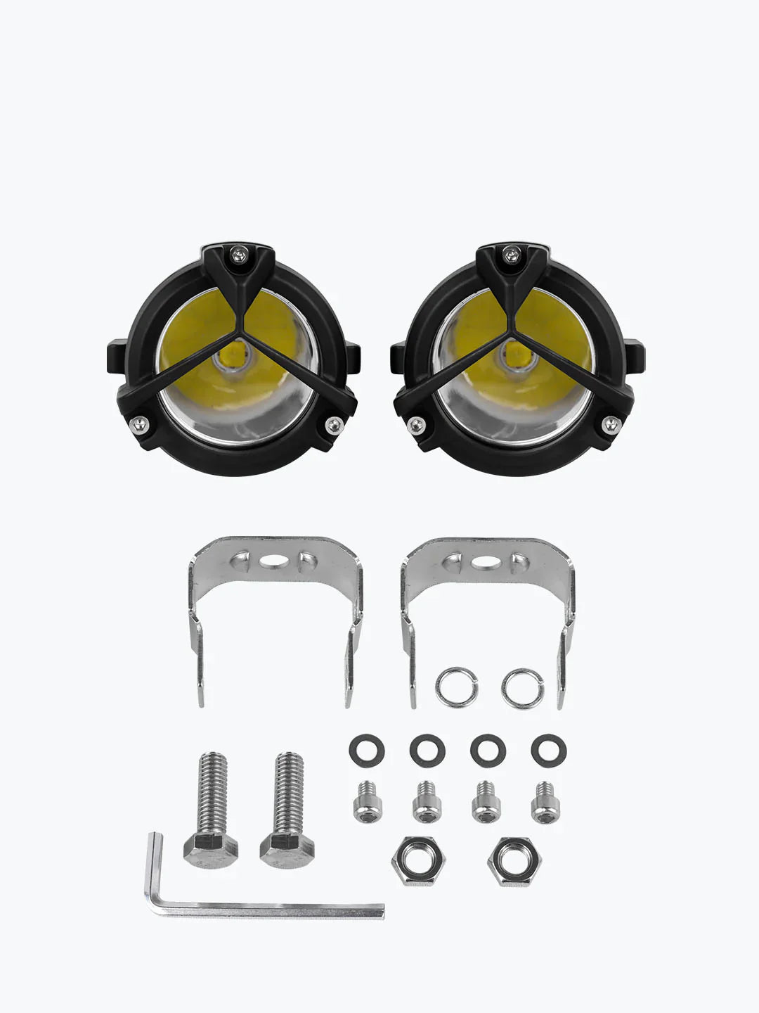 LIU HJG - 125 y lens mini mercedes Universal for Car, Bike and Motorcycle (set of 2) 60watt 12-80V - ONLY WHITE