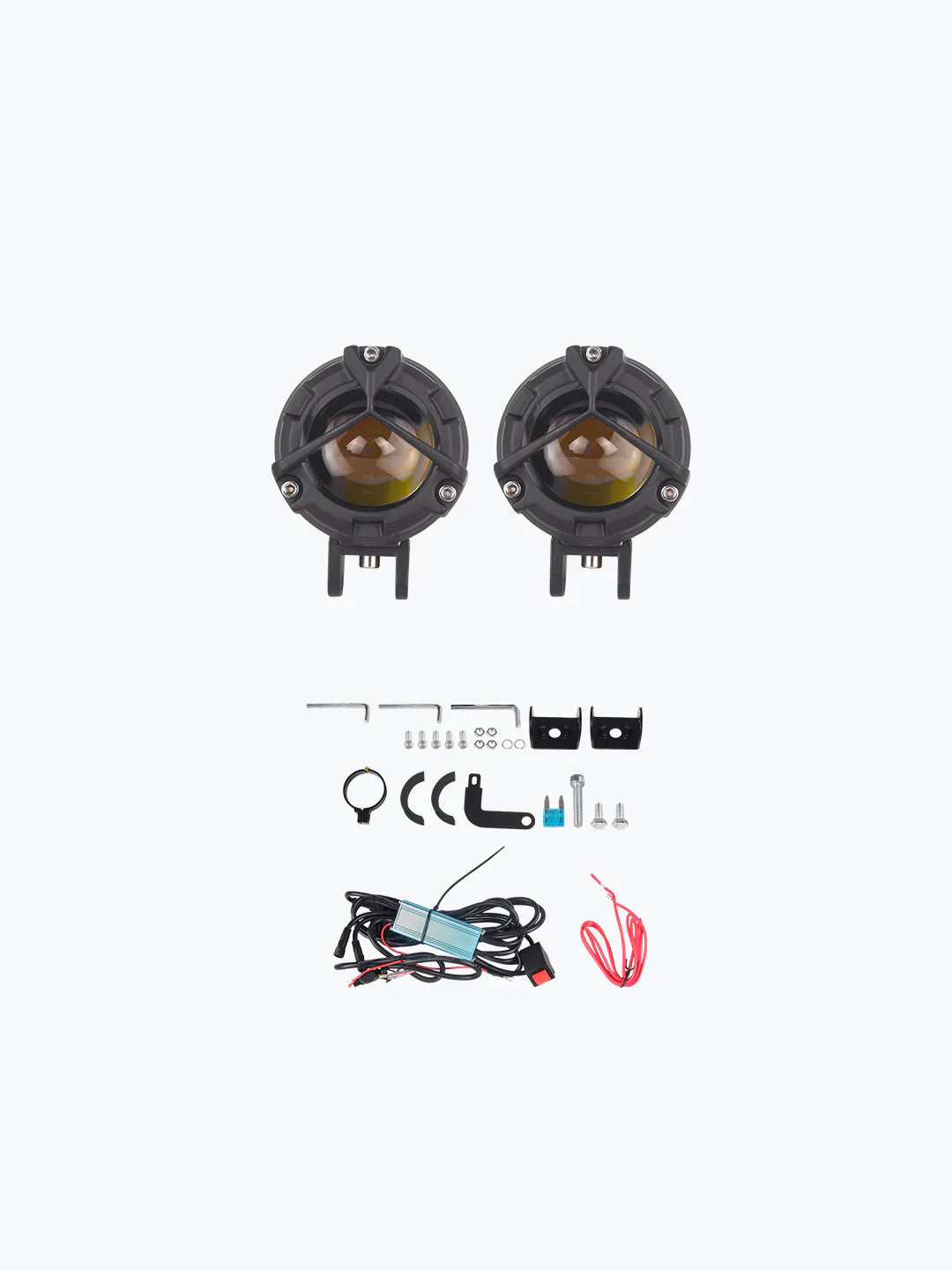 LIU HJG Mercedes Ultra Wide Dual Intensity LED Driving Fog Lights White/Yellow with wiring harness and button kit