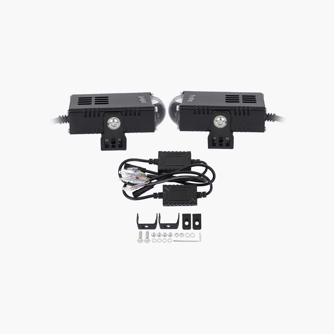 HJG Square Slim Waymaker Mini Drive Fog Light Pair