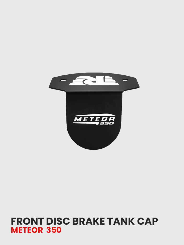 Meteor 350 front disc brake tank CAP Stainless steel Black matt - FTC 001