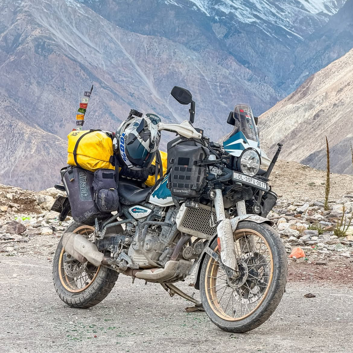 SPIKI ( NOMAD SERIES ) Adventure 4.0 Motorcycle Mirrors | Dino-Lock Adjustment | 360° Rotatable Universal Side Mirrors for Road & Off-Road Riding ( UPGRADED )