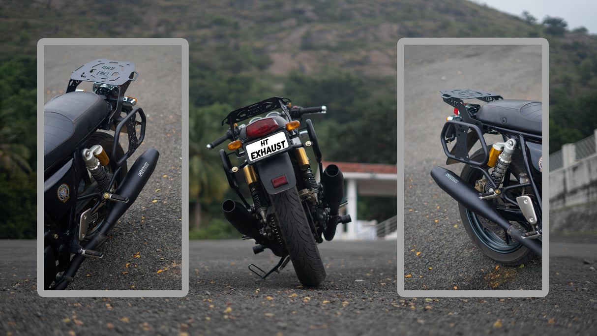 INTERCEPTOR AND GT 650 EXHAUST BLACK IN 320