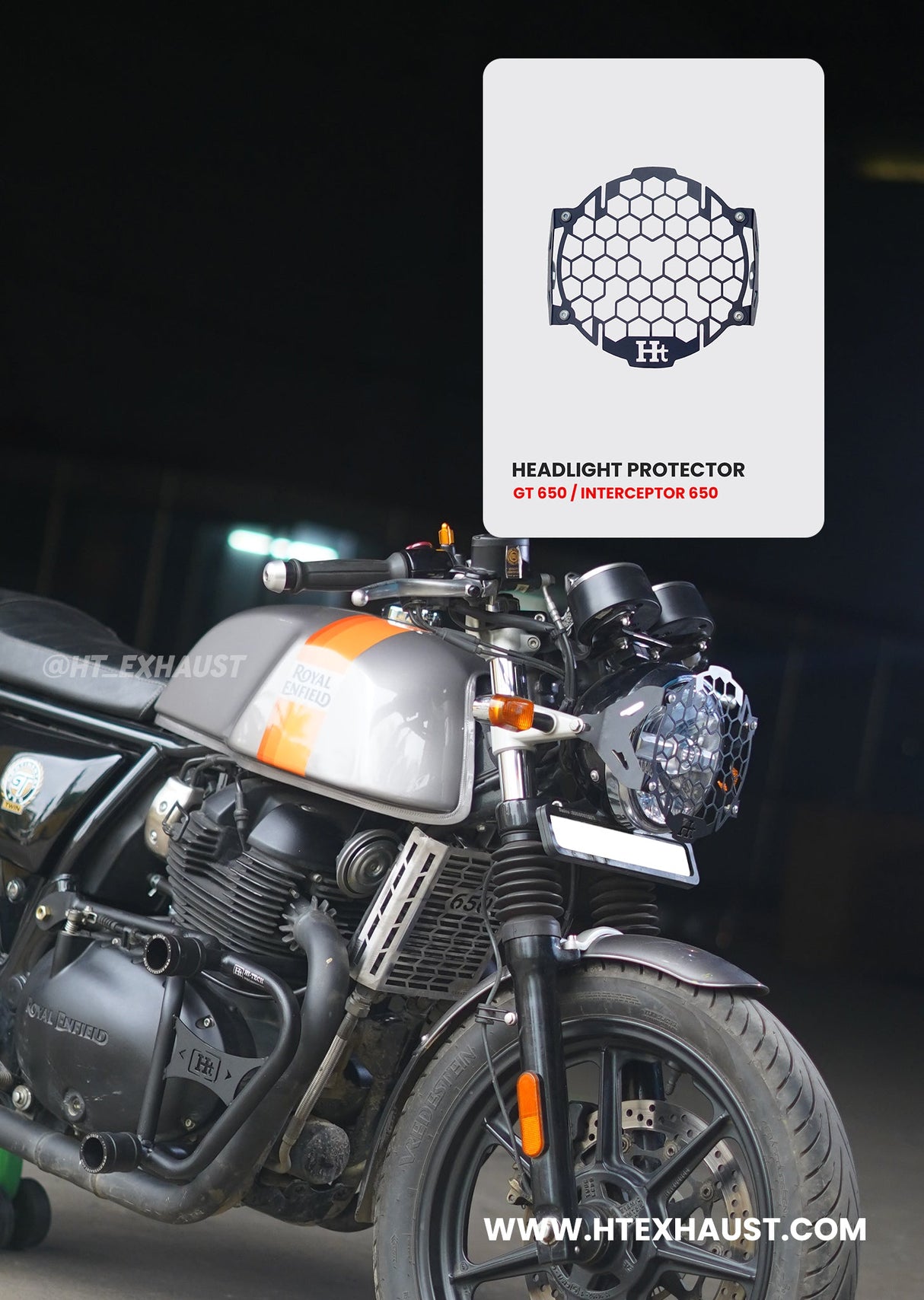 GT 650 / INTERCEPTOR 650 HEADLIGHT GRILL - SB 980 | HT EXHAUST