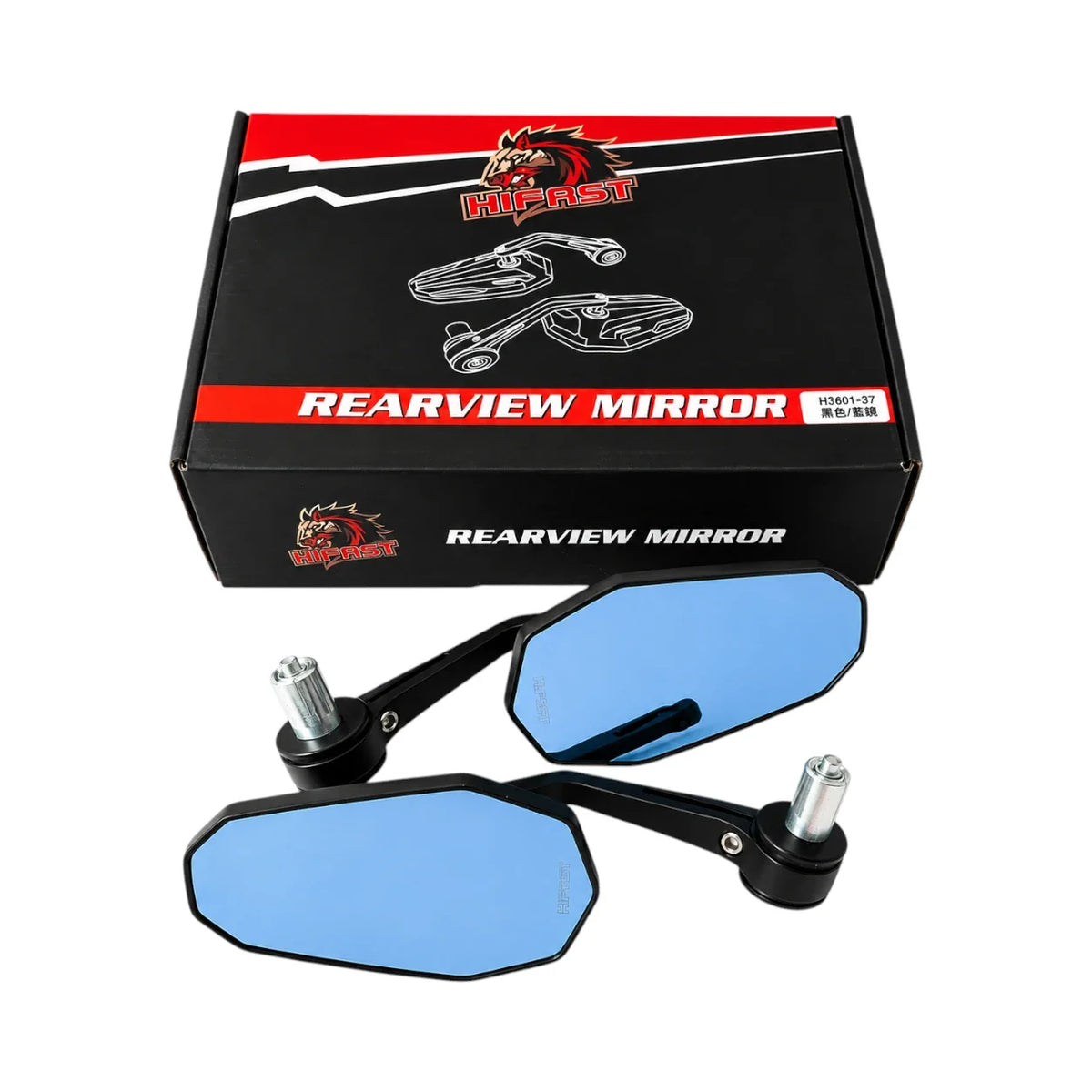 HIFAST Pentagon M1 Universal Bar End Motorcycle Mirrors