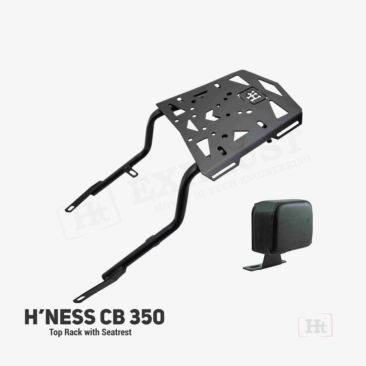 Hitech Honda Hness CB 350 Top Rack with Seat Rest- SB 537 – PREMIUM