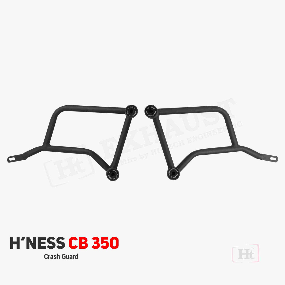 CRASH GUARD WITH 4 METAL SLIDER FOR CB350 Black matt – SB 698 / Ht Exhaust