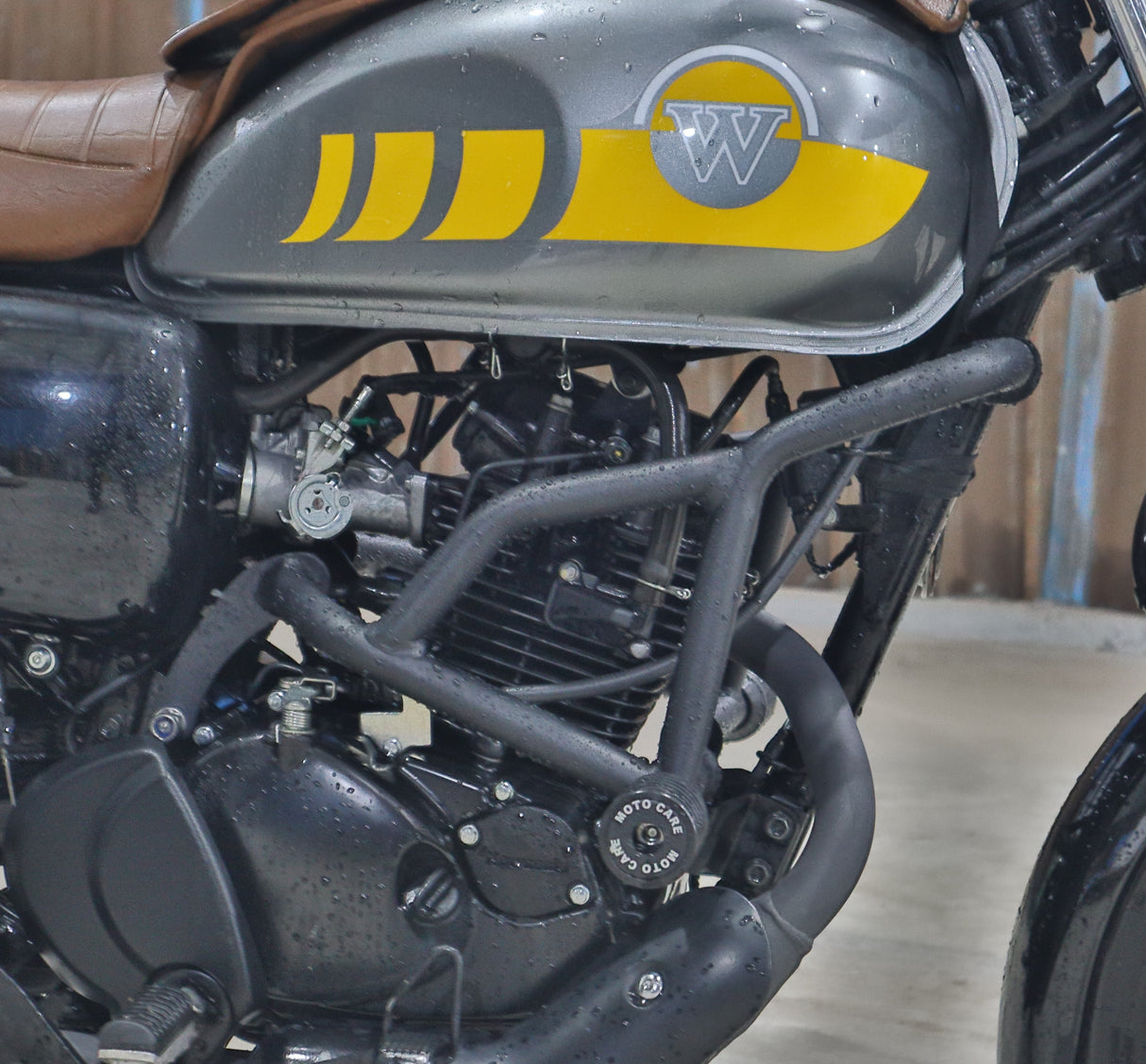 Crash Guard With Dual Sliders For Kawasaki W175