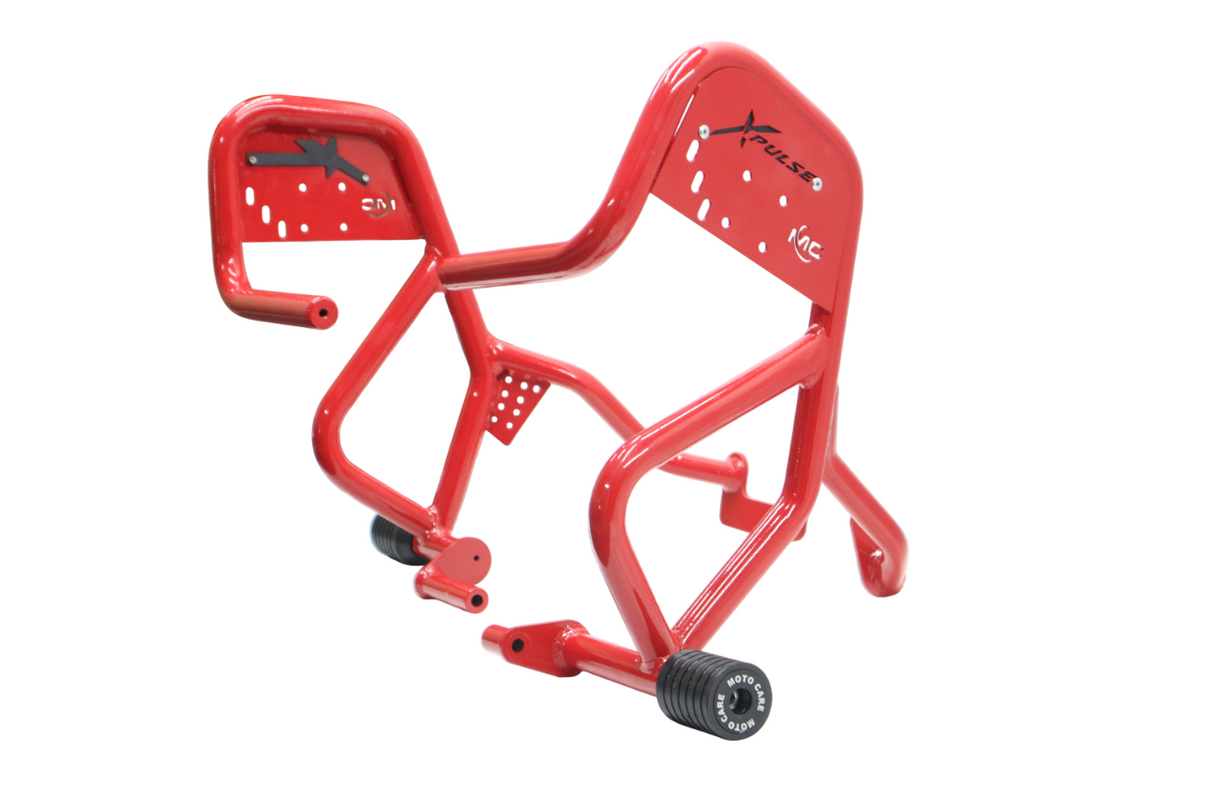 Crash Guard With Dual Sliders For Hero Xpulse 210 (Red)