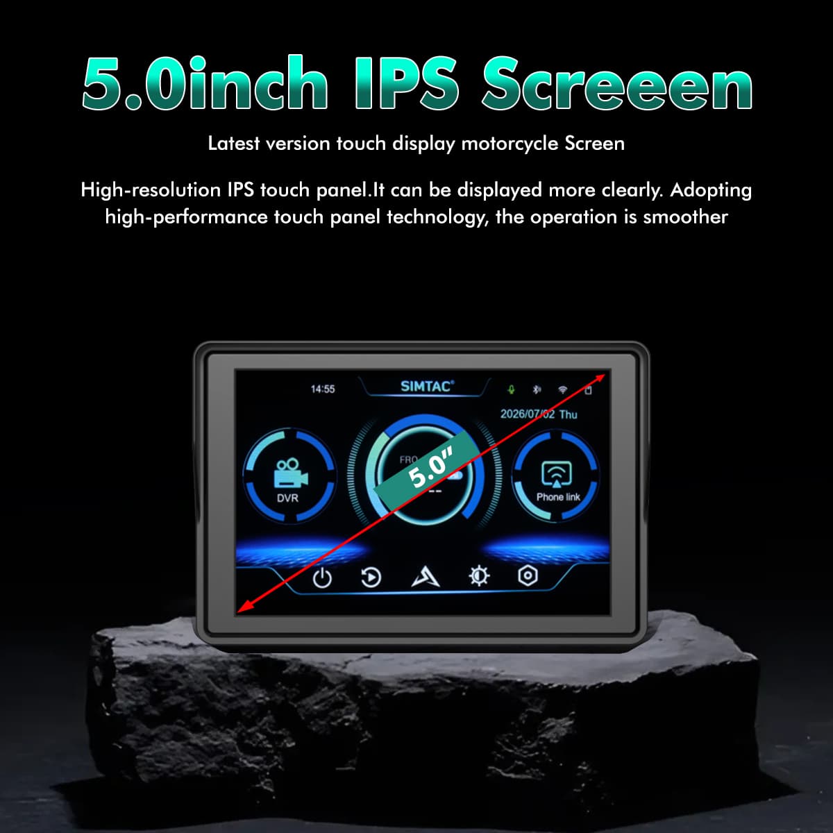 Simtac motorcycle GPS CarPlay & Android Auto system – M4D