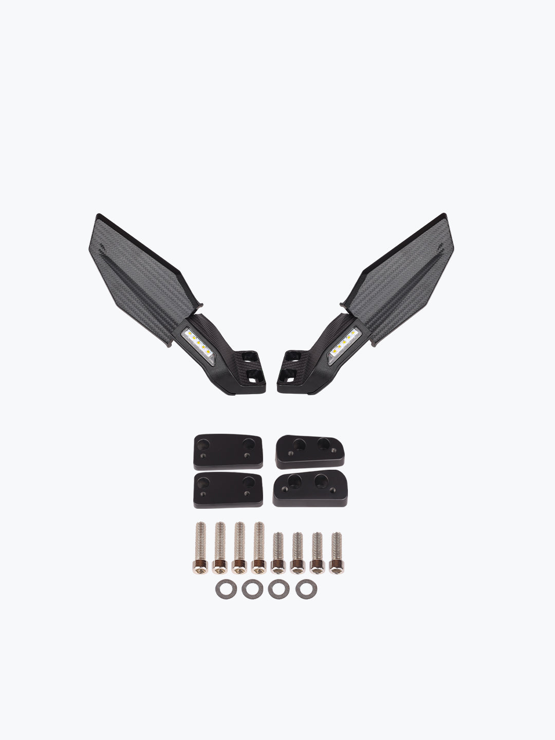 Max Protaper HJ028 Hexagon Body Kit Anti Glare Motorcycle Mirror Universal Fit - Moto Modz