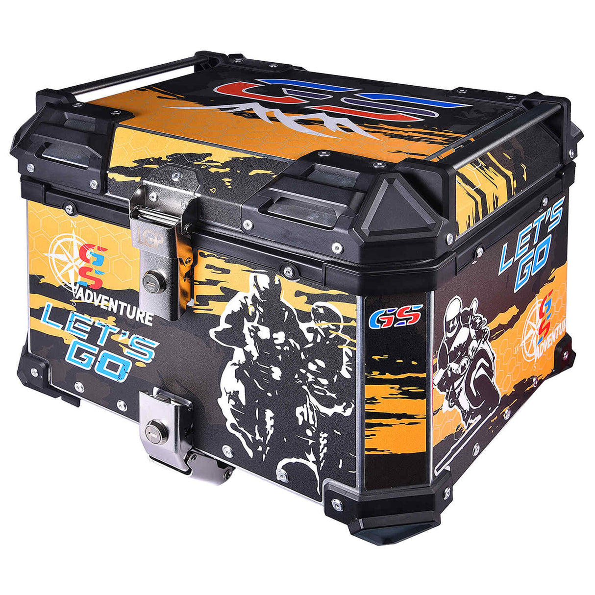 LGP TOP BOX 45L YELLOW GS ADV WITH BACKREST