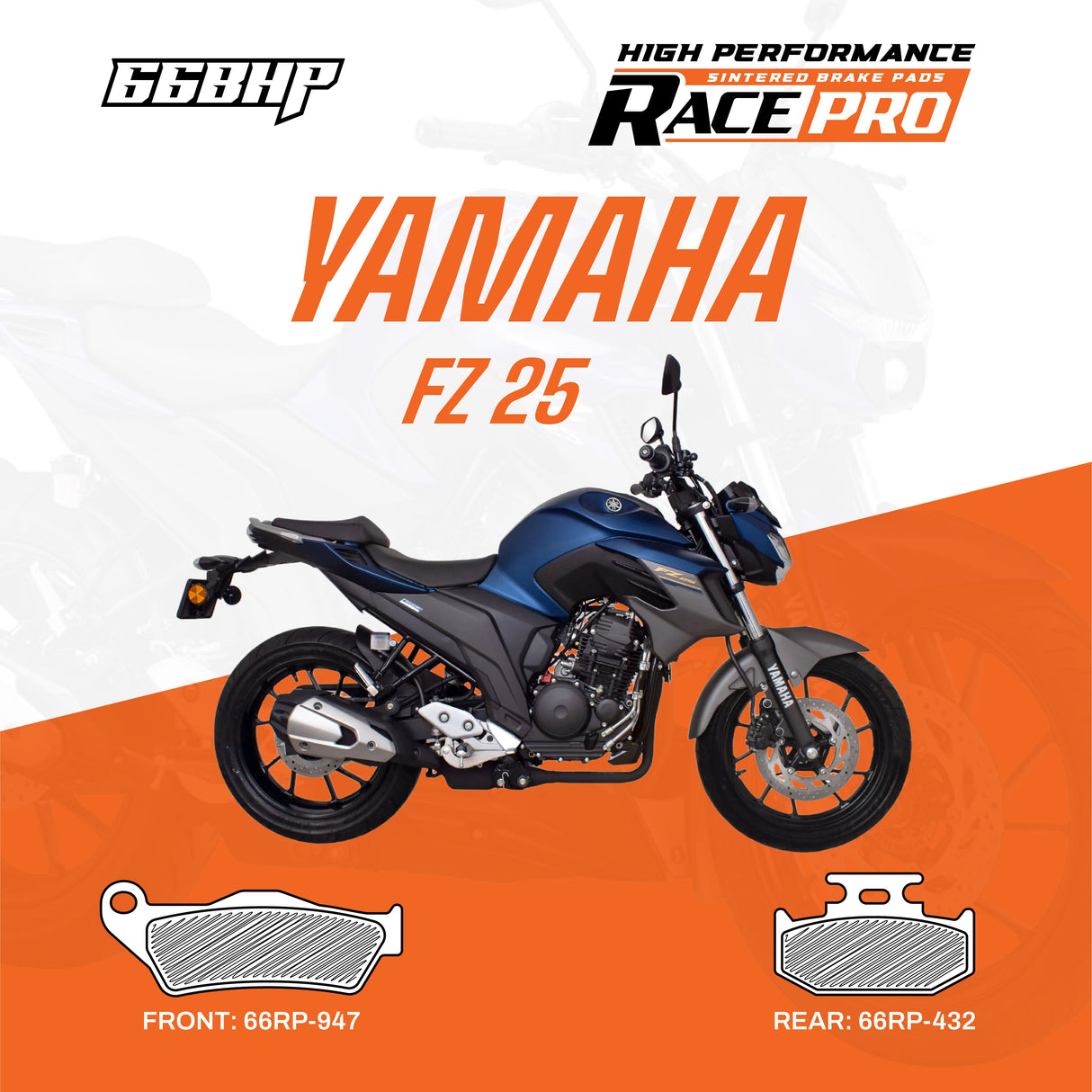 Yamaha Fazer Fz 16 Fz 25 Race Pro Sintered Brake Pad Motorcycle Accessory - Moto Modz