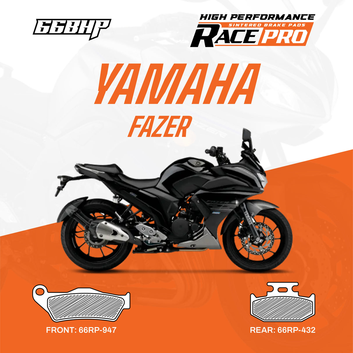 Yamaha Fazer Fz 16 Fz 25 Race Pro Sintered Brake Pad Motorcycle Accessory - Moto Modz