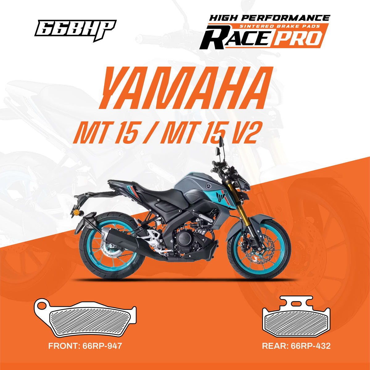 Yamaha MT15 Race Pro Sintered Brake Pad Motorcycle Accessory - Moto Modz
