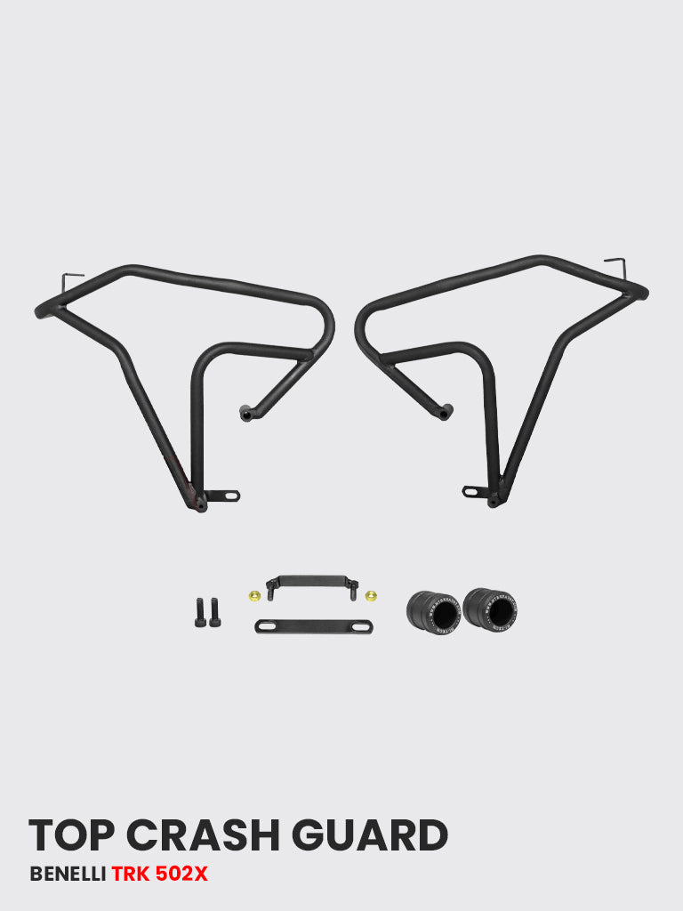 TOP CRASH GUARD ONLY WITH 2 METAL SLIDER FOR Benelli TRK 502 X Black Matt - SB 756