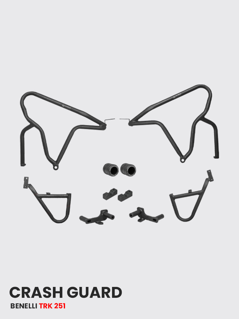 Crash guard For Benelli TRK 251 With 2 Metal Sliders (Black Matt) - SB 784