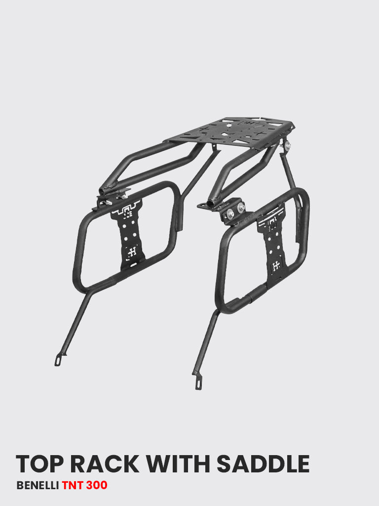 Benelli TNT 300 Top Rack & Saddle Stay With Jerry Can Mount / SB 818