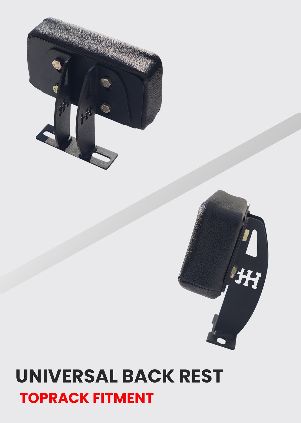 Honda RS CB 350 Pillion Grab Rail With Seat Rest (Laser Cut) Black Matt – SB 787