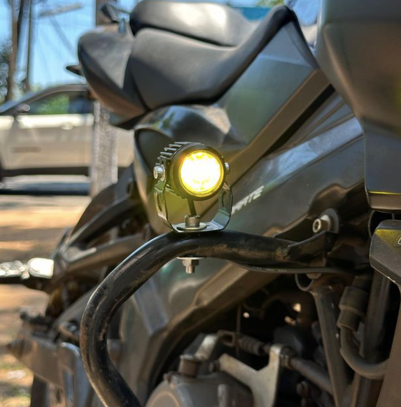 LIU HJG - Original Mini Driving Fog Lights 40W Dual Colour For universal Motorcycle/Scooters/Cars/Jeeps( UPGRADED VERSION)