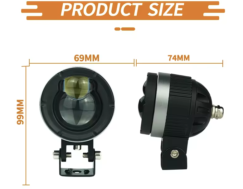 LIU HJG 124 P49 Dual Lens 120W with wiring harness New Model with Power Adaptor 2*60W = 120W Total) Universal For All Cars & Bikes