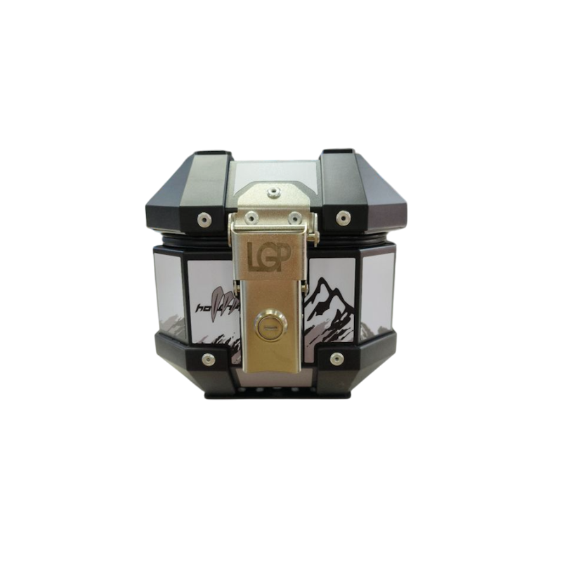 LGP 5 litres aluminium top box with adventure graphics premium