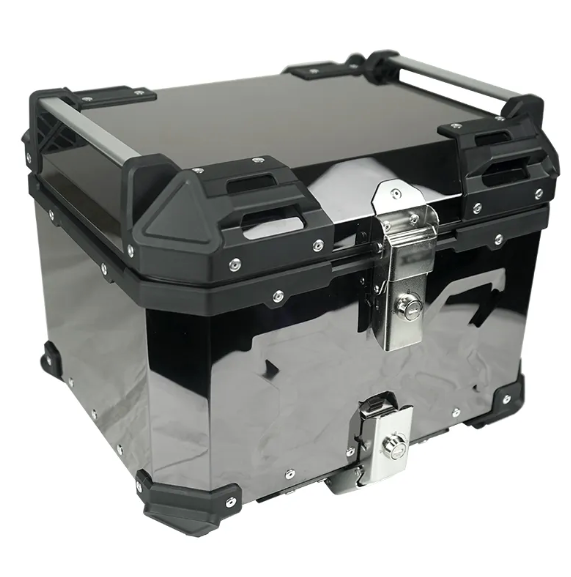 LGP black titanium large capacity aluminium top box 45 ltrs (fits all motorcycle)
