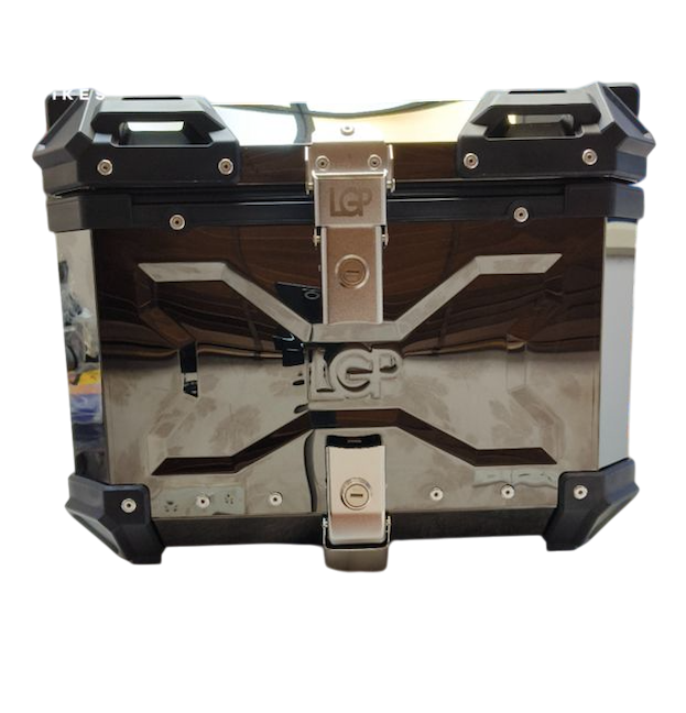 LGP black titanium large capacity aluminium top box 45 ltrs (fits all motorcycle)