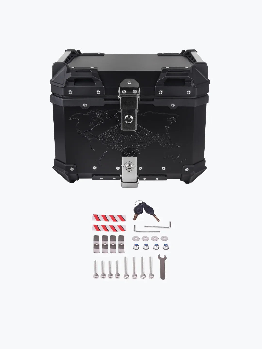 Legundary customs Built universal Fort Knox Series Top box / top case 45L Aluminium premium - BLACK