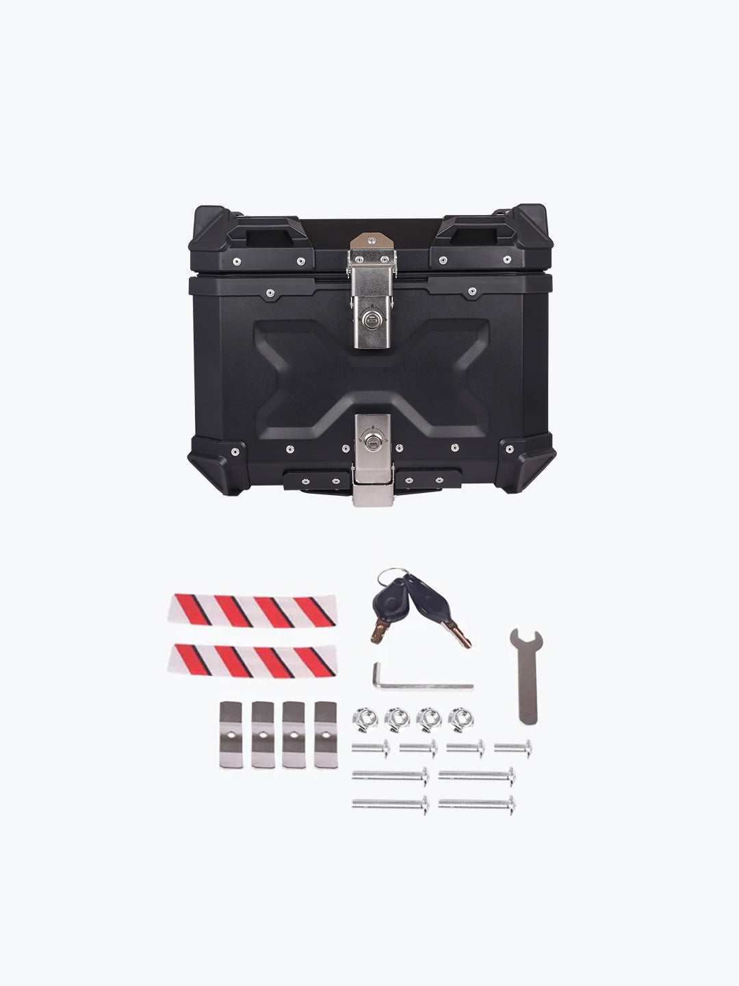 Top Box 45L X Aluminium Black With Backrest Pad