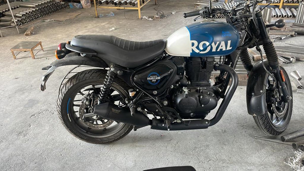 MotoWings Performance Black Exhaust for Royal Enfield Hunter 350