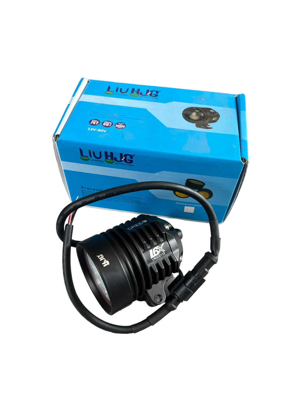 LIU HJG L6X 60W CREE 6 LED Fog Light Auxiliary For Motorcycles (set of 2) - white lens only