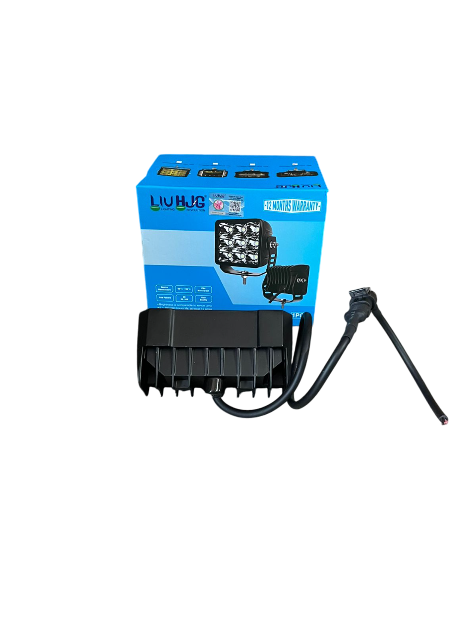 LIU HJG Helao Rectangle Bezel Less yellow/white heavy duty auxiliary lights (pack of 2) compatible for all motorcycles , car and gypsy