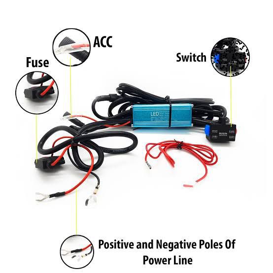 LIU HJG Premium Wire Harness Dual Colour - With Dual Switch/Relay/Fuse/Flasher