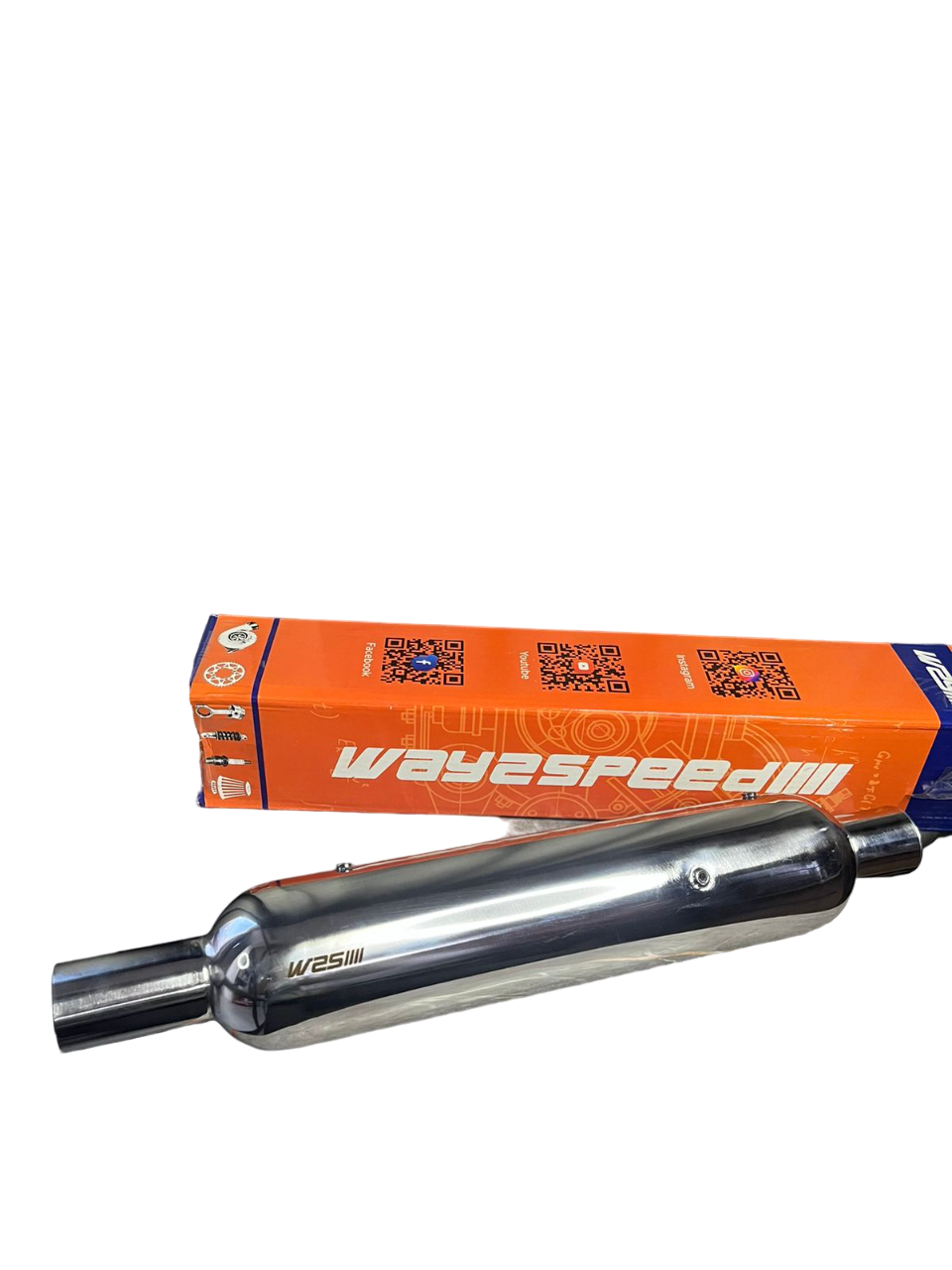 RE classic 350 / reborn 350 way2speed performance shooter exhaust ( gloss finish )