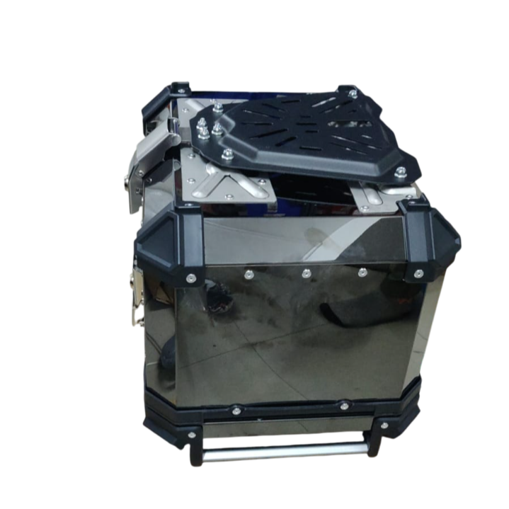 LGP black titanium large capacity aluminium top box 45 ltrs (fits all motorcycle)
