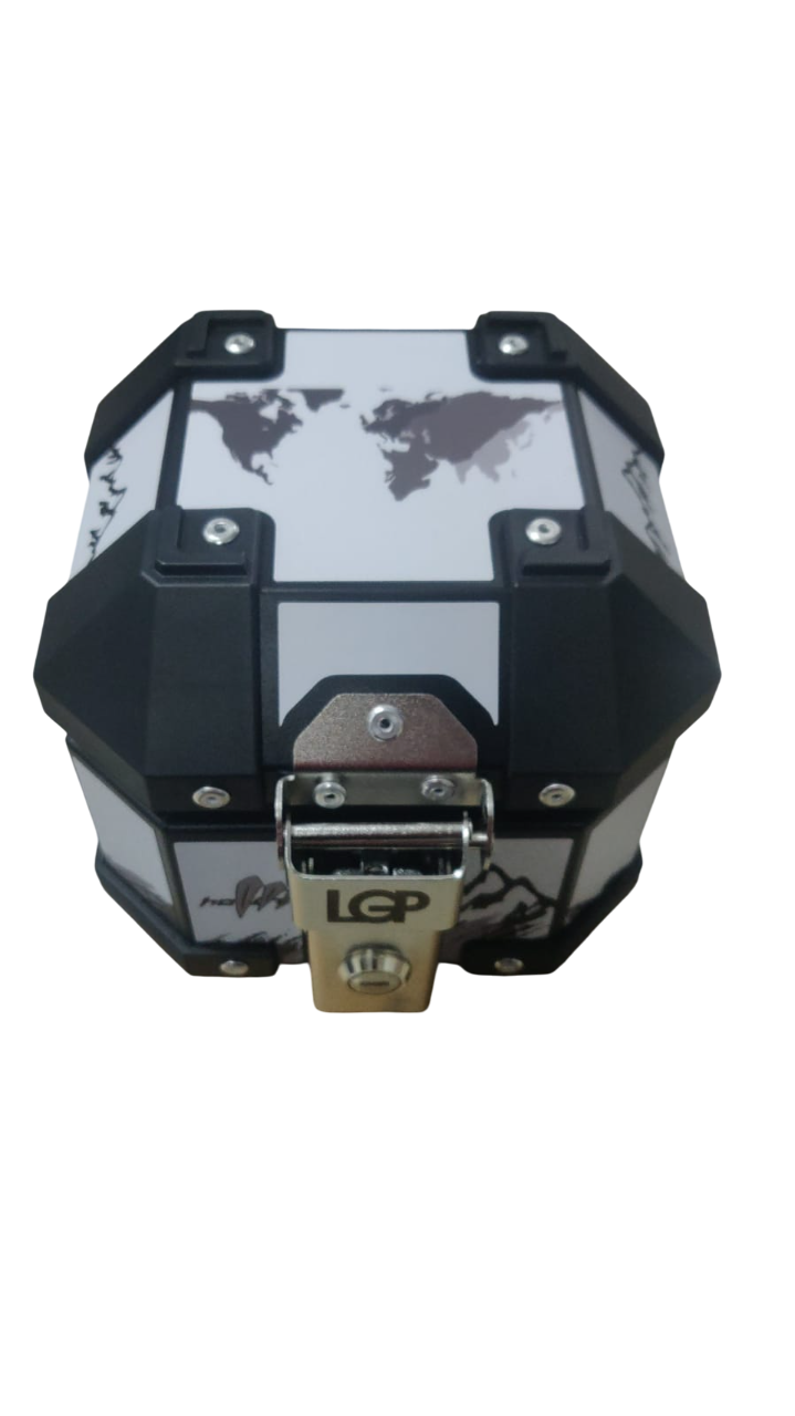 LGP 5 litres aluminium top box with adventure graphics premium