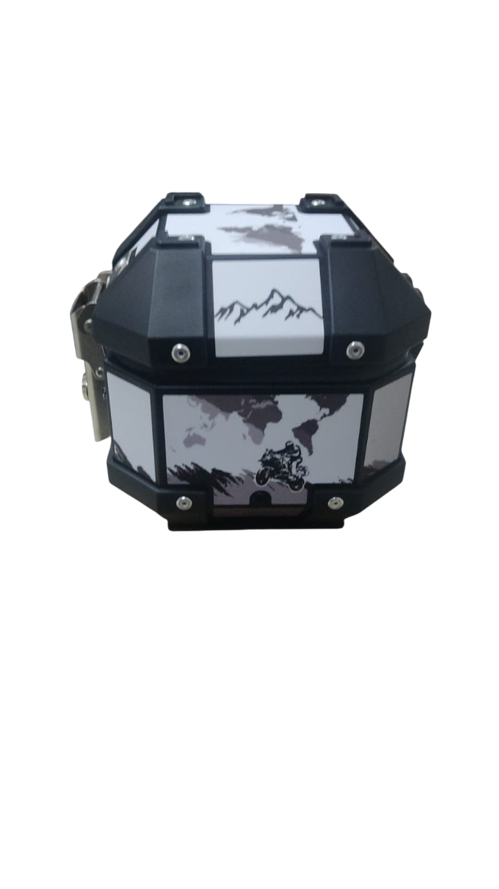 LGP 5 litres aluminium top box with adventure graphics premium