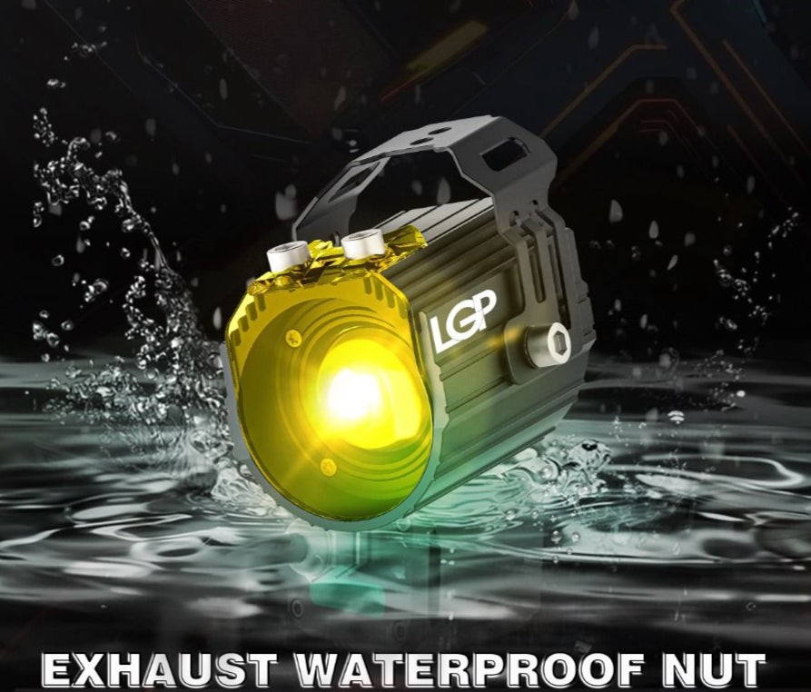 MK02 Spotlight | IP67 waterproof | auxiliary lights with with harness | compatible for all motorcycles and cars - premium by LGP (18 months warranty)