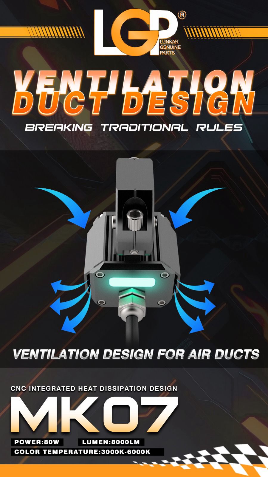 MK07 Spotlight | IP67 waterproof | auxiliary lights with harness | compatible for all motorcycles and cars - premium by LGP (18 months warranty)