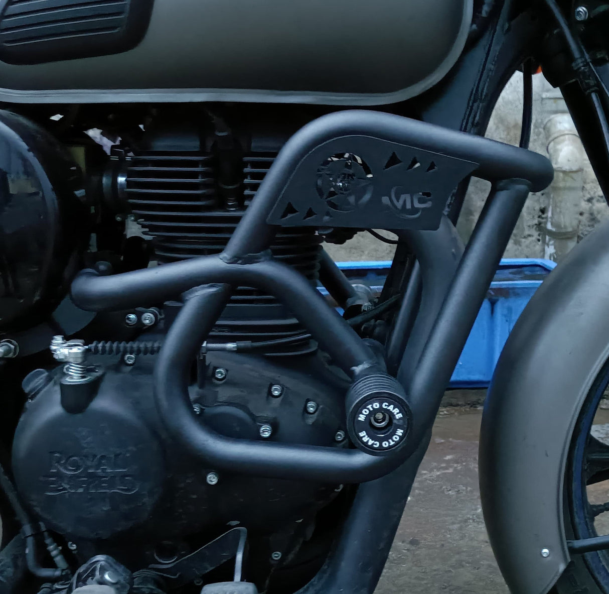 Crash Guard With Dual Sliders For Royal Enfield Reborn 350