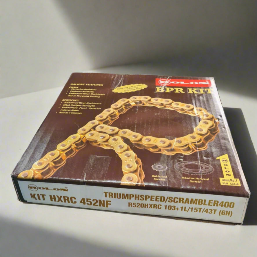 Triumph Speed 400 / Scrambler 400 Brass Chain Sprocket Kit - KIT HXRC 452NF