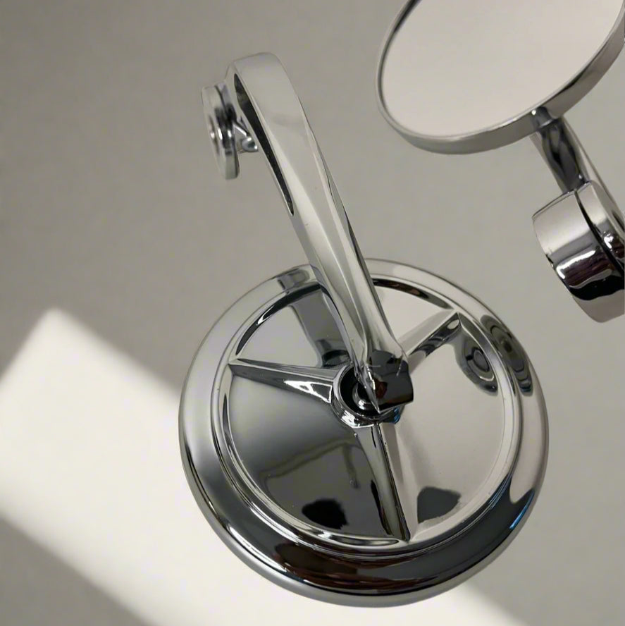 Merc Edition | Chrome Handle Bar End Side Mirror For Royal Enfiled Classic /Electra / Reborn/Standard - 350/ 500,Himalayan 450 Hunter 350, Meteor 350, Super Meteor , Interceptor , Gt 650, Himalayan/Scram 411, Bear 650 Round Mirrors