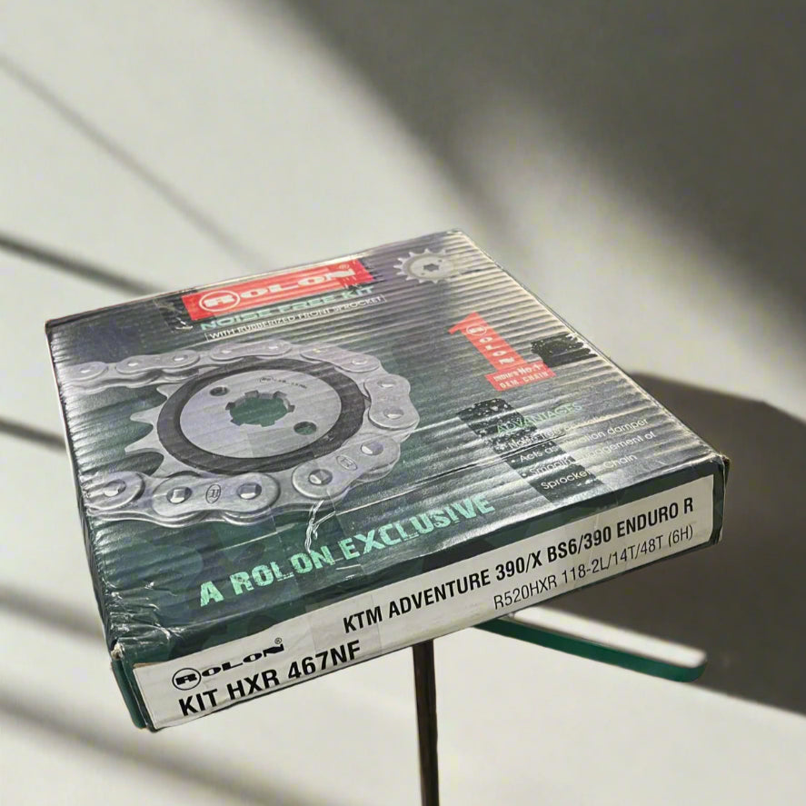 KTM Adventure 390 / X BS6- 390 Enduro R Rolon Noise Free Chain Sprocket Kit HXR 467NF