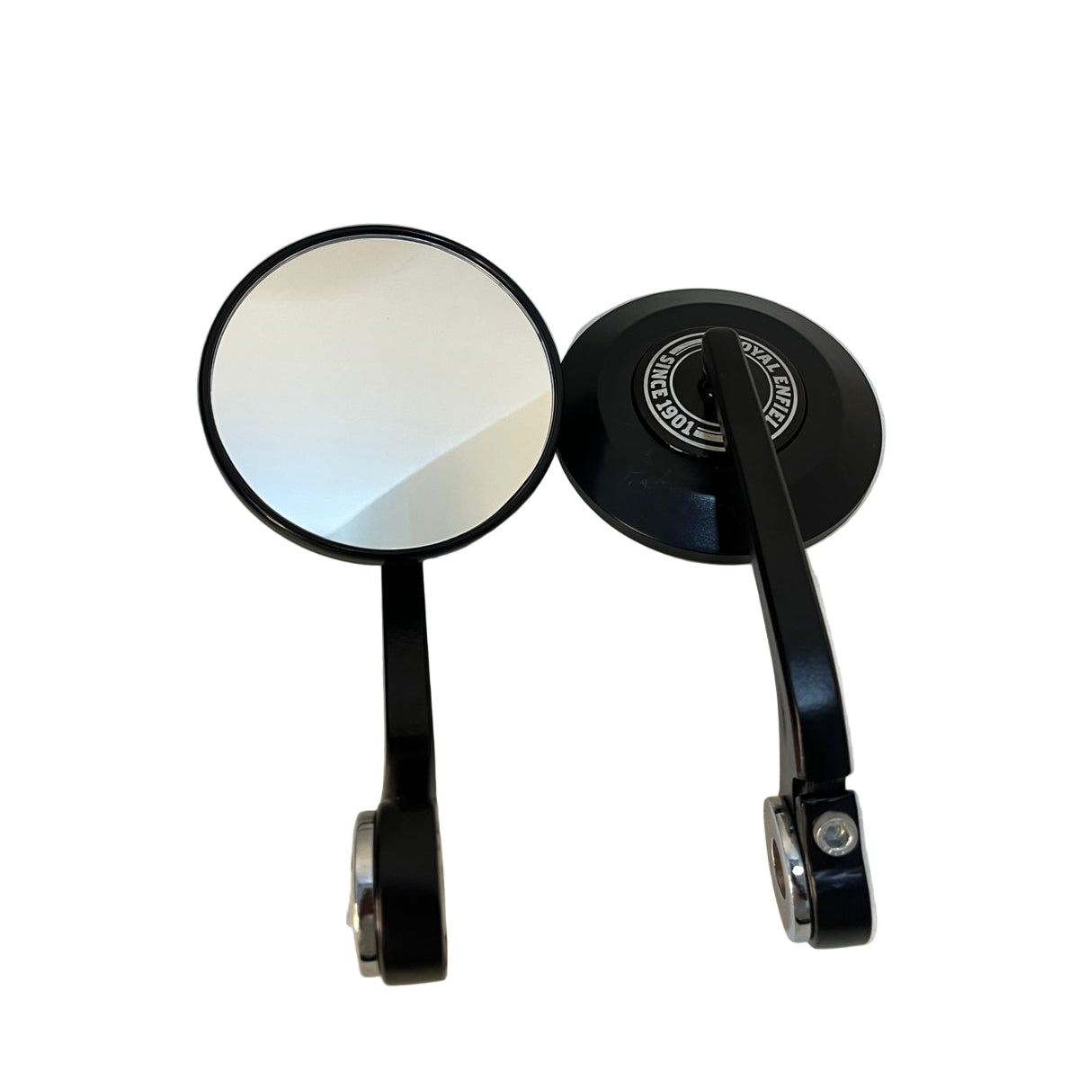 Handle Bar End Side Mirror ( New Edition ) For Royal Enfiled Guerrilla 450 & Continental GT 650, Interceptor 650, Bear 650, Classic 650, Super Meteor 650,Classic 350, Hunter 350, Meteor 350, Goan Classic 350 Round Mirrors