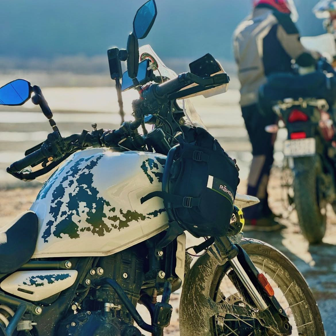 SPIKI ( NOMAD SERIES ) Adventure 4.0 Motorcycle Mirrors | Dino-Lock Adjustment | 360° Rotatable Universal Side Mirrors for Road & Off-Road Riding ( UPGRADED )