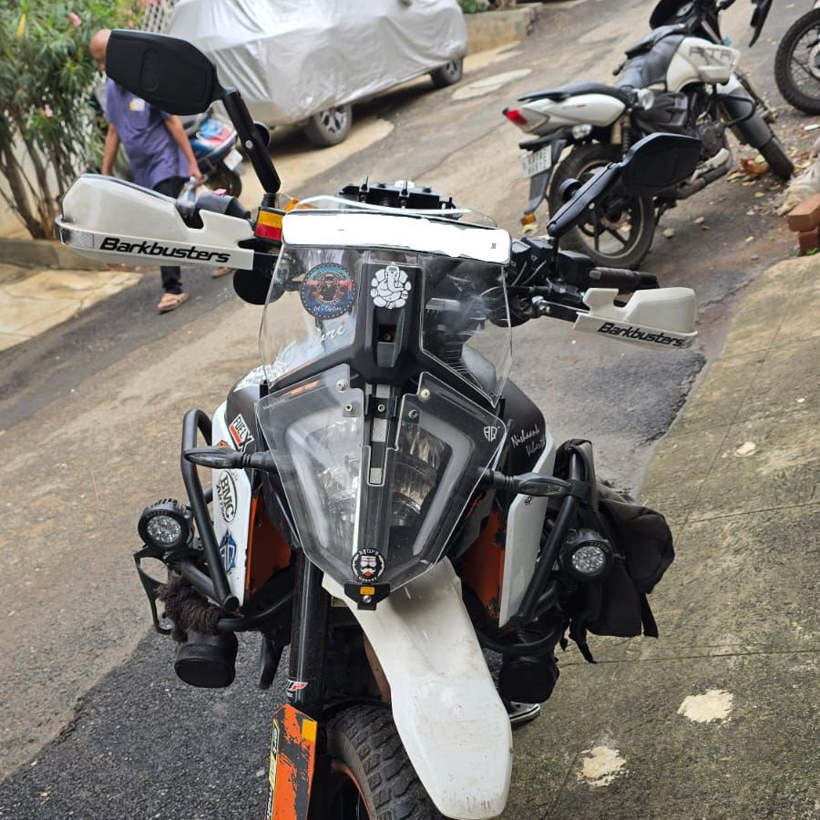 SPIKI ( NOMAD SERIES ) Adventure 4.0 Motorcycle Mirrors | Dino-Lock Adjustment | 360° Rotatable Universal Side Mirrors for Road & Off-Road Riding ( UPGRADED )