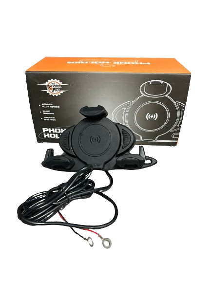 LGP ALPHA MOUNT HANDLEBAR PREMIUM MOBILE HOLDER WITH SMART CHARGER IDEAL FOR MAPS AND NAVIGATION ( BLACK )