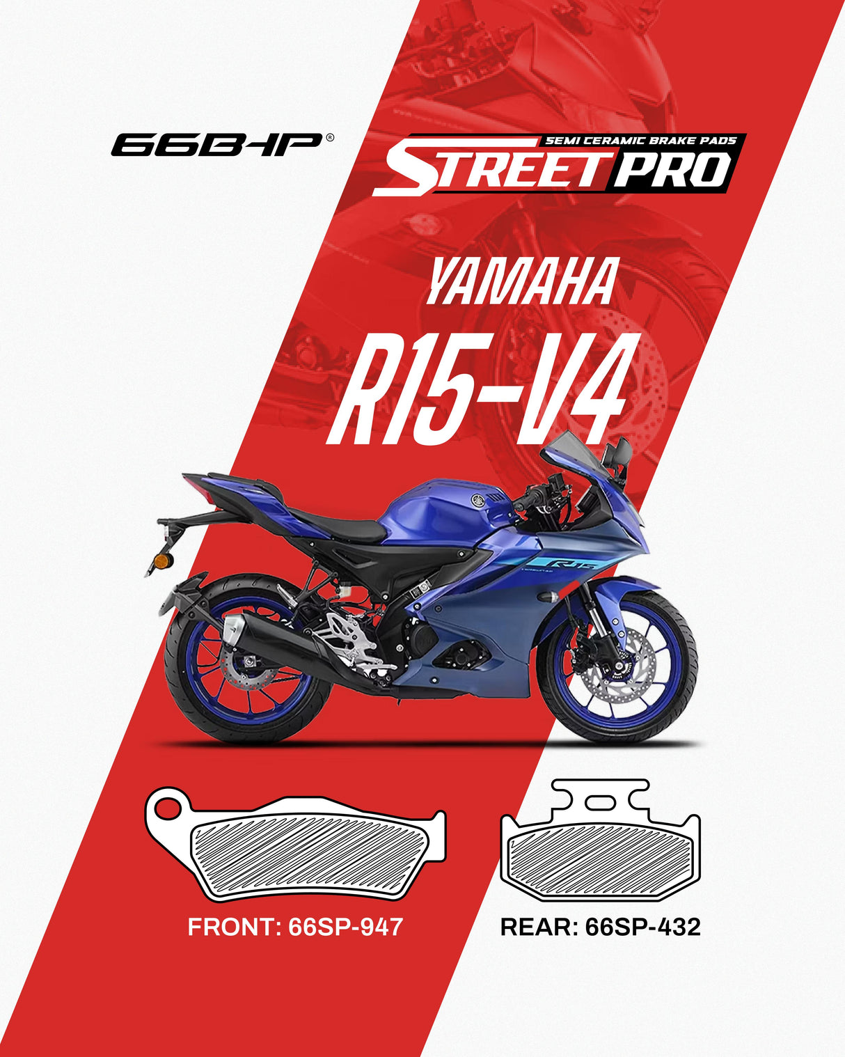 Yamaha R15 V4 Street Pro Semi Ceramic Brake Pads