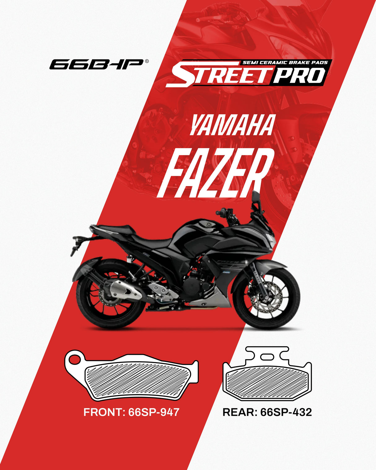 Yamaha Fazer Street Pro Semi Ceramic Brake Pads
